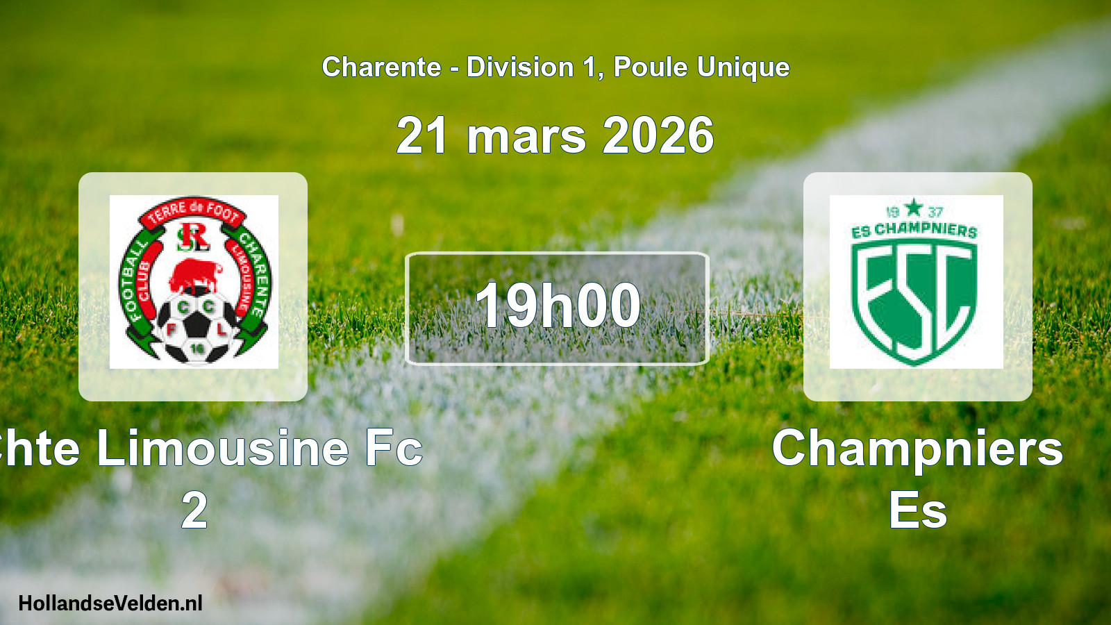 Geplande wedstrijd: Chte Limousine Fc 2 - Champniers Es (21 mars 2026)