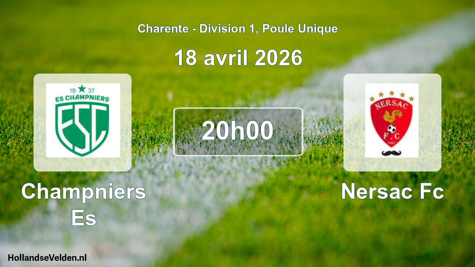 Geplande wedstrijd: Champniers Es - Nersac Fc (18 avril 2026)