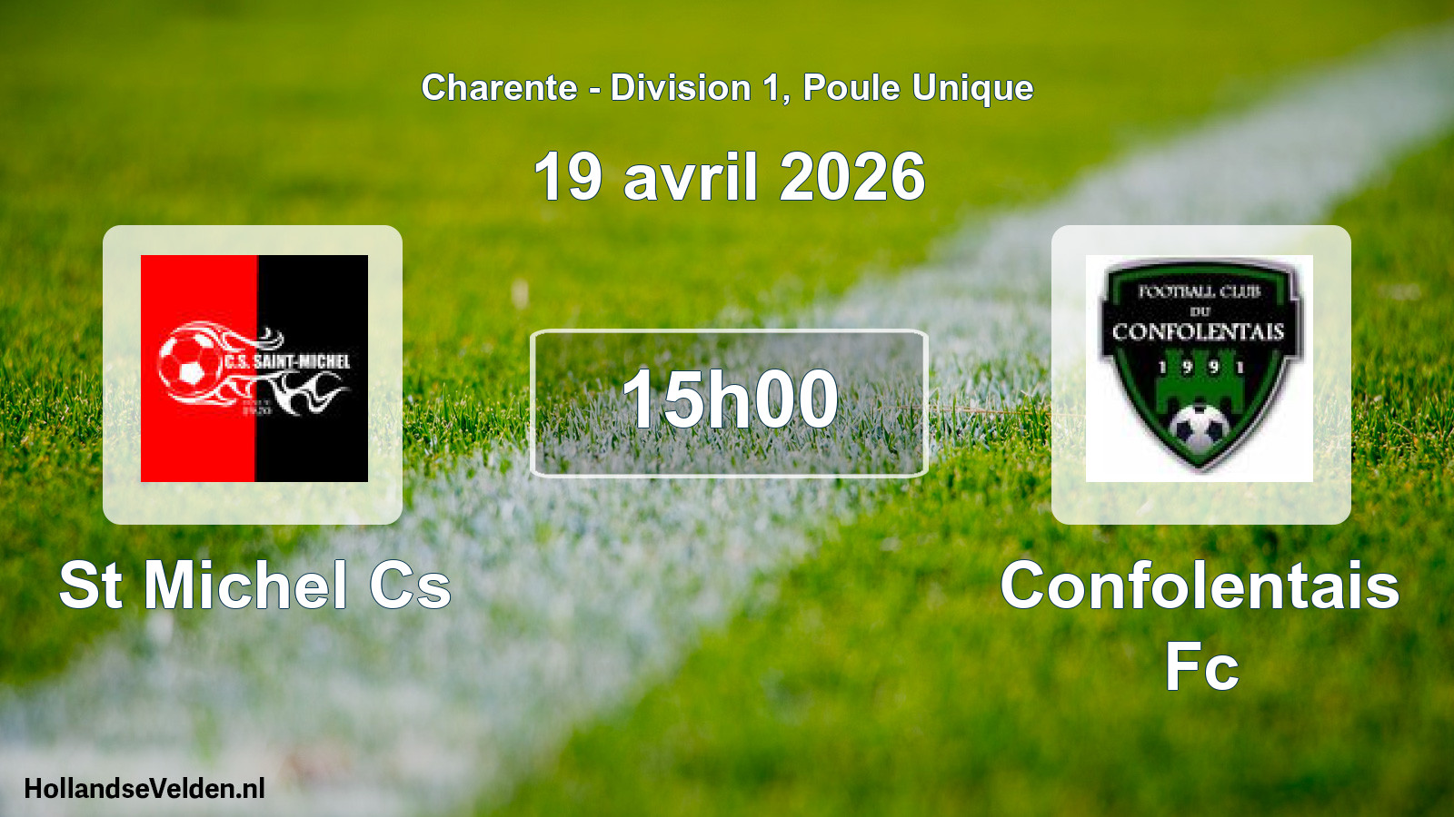 Geplande wedstrijd: St Michel Cs - Confolentais Fc (19 avril 2026)