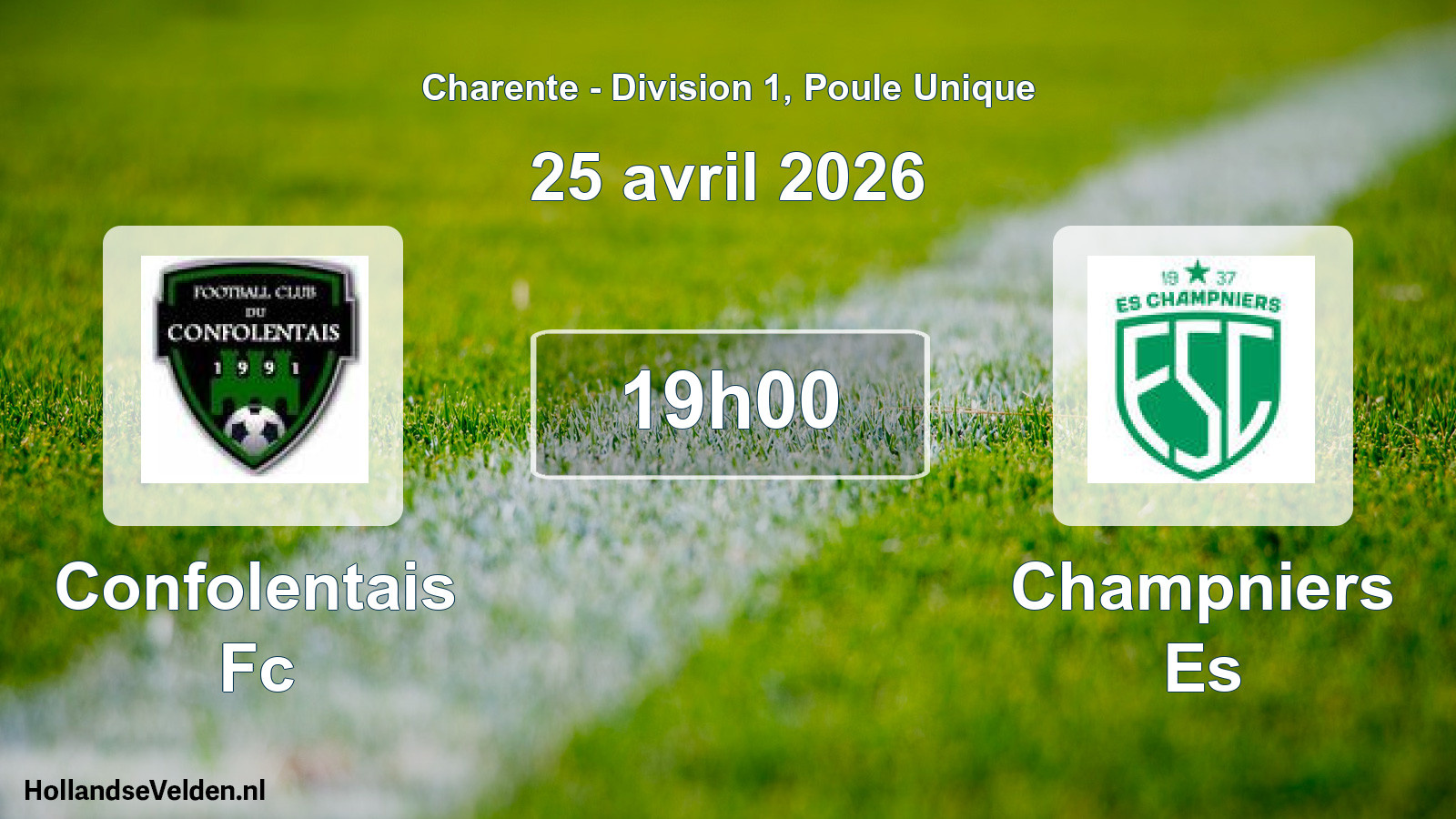 Geplande wedstrijd: Confolentais Fc - Champniers Es (25 avril 2026)