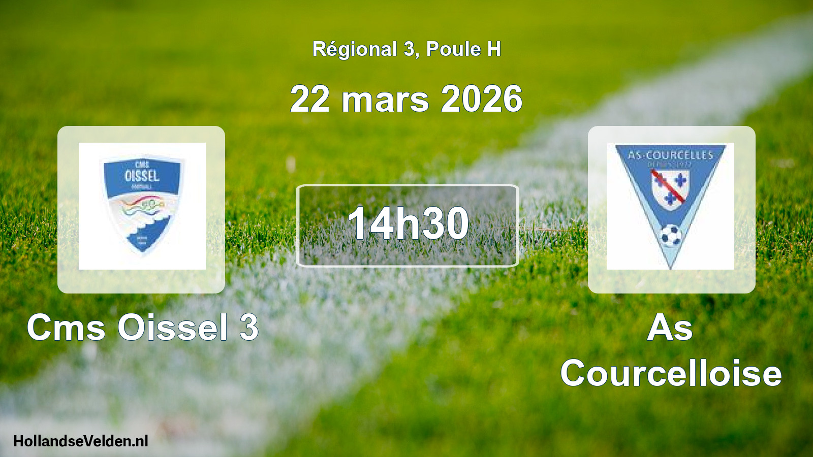 Geplande wedstrijd: Cms Oissel 3 - As Courcelloise (22 mars 2026)