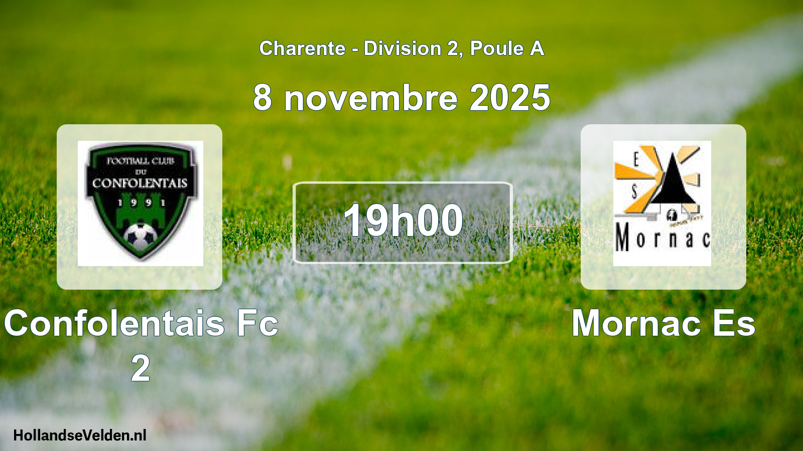 Geplande wedstrijd: Confolentais Fc 2 - Mornac Es (8 novembre 2025)