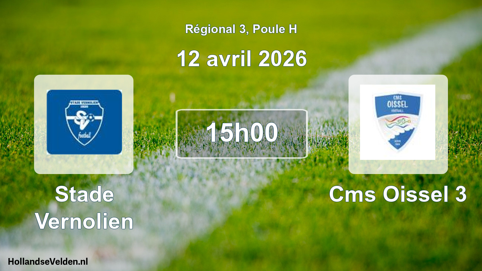 Geplande wedstrijd: Stade Vernolien - Cms Oissel 3 (12 avril 2026)