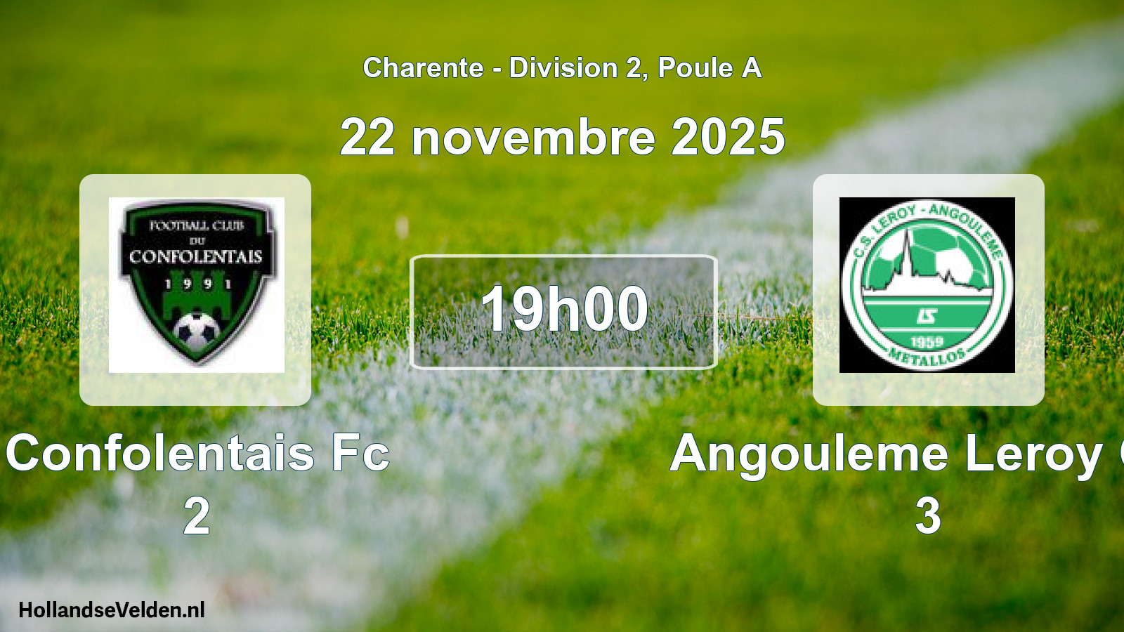 Geplande wedstrijd: Confolentais Fc 2 - Angouleme Leroy Cs 3 (22 novembre 2025)
