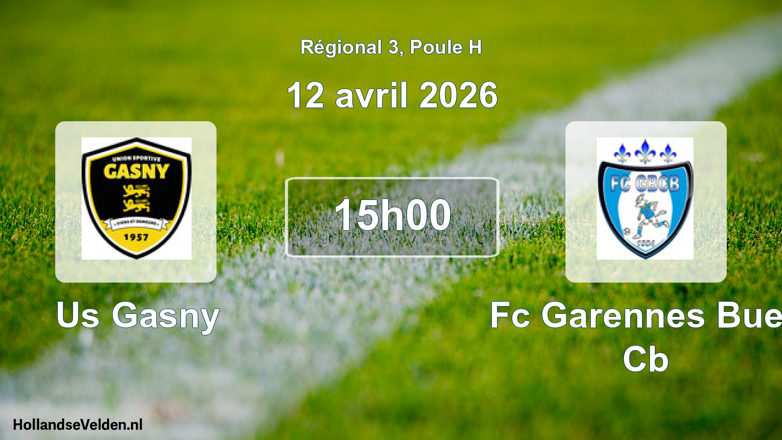 Scheduled Match: Us Gasny - Fc Garennes Bueil Cb (12 April 2026)