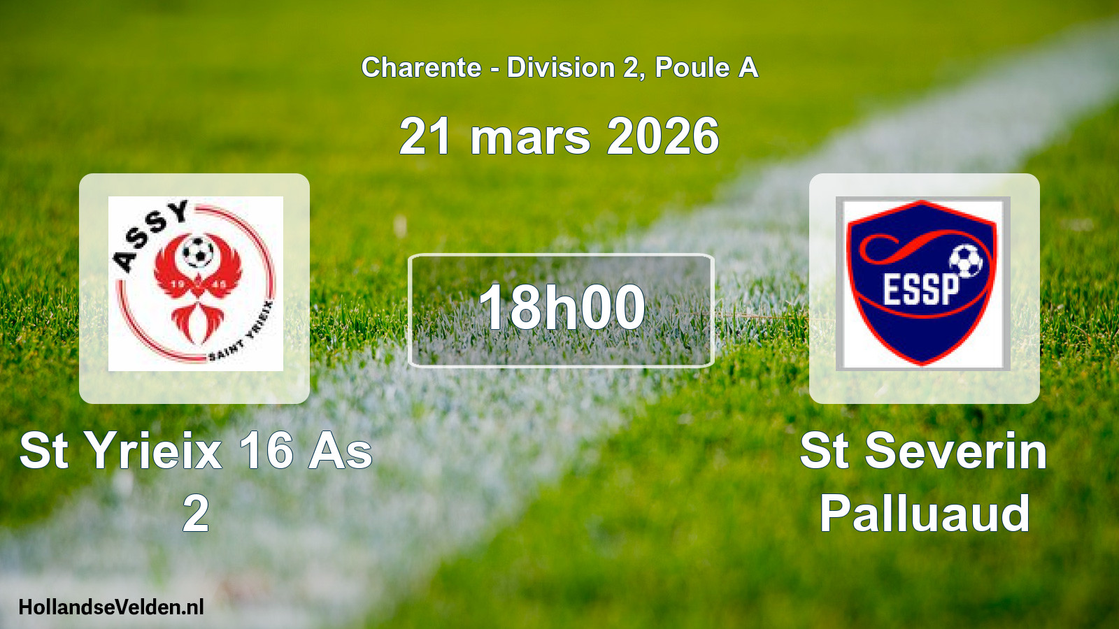 Scheduled Match: St Yrieix 16 As 2 - St Severin Palluaud (21 March 2026)