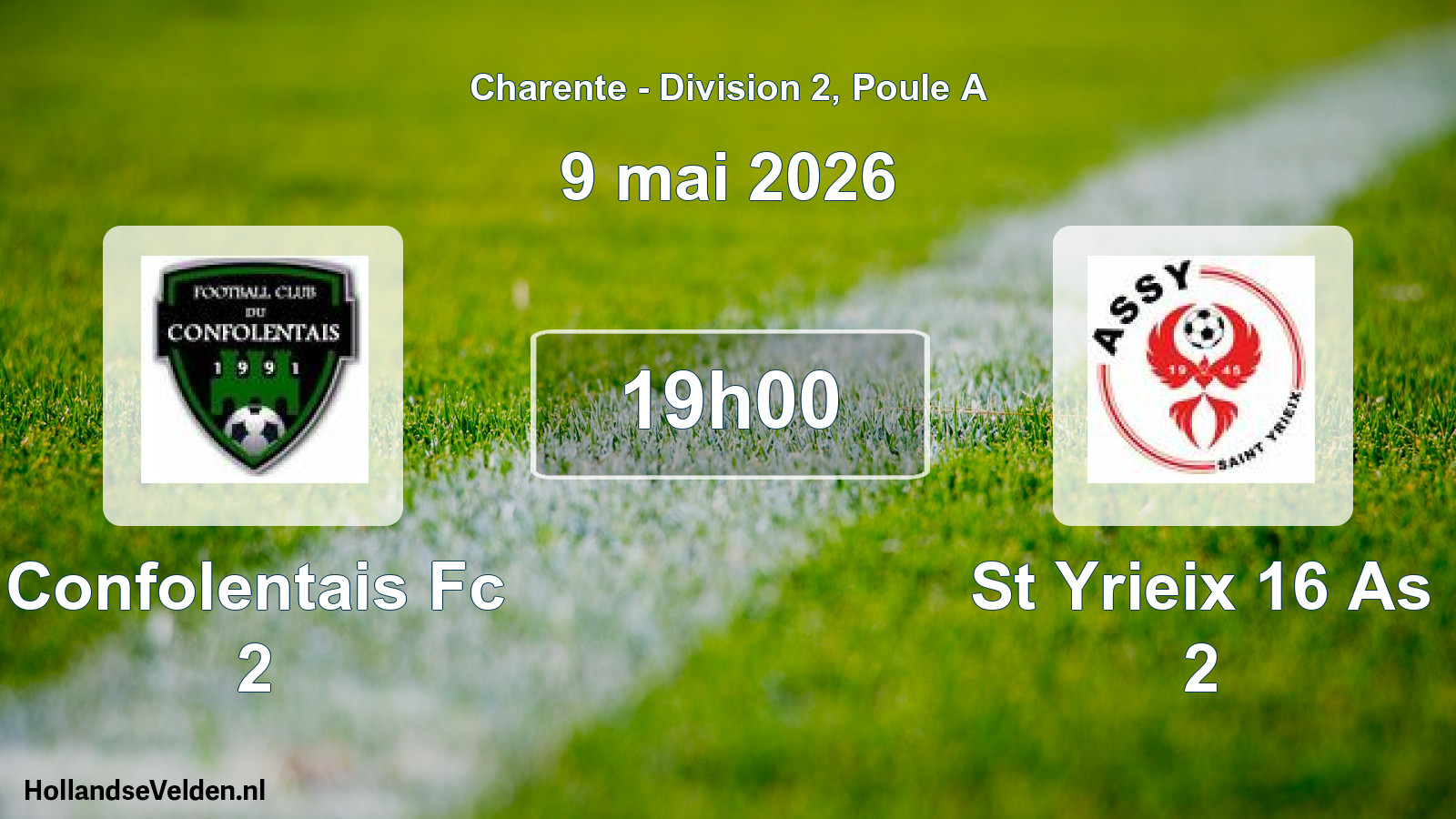 Geplande wedstrijd: Confolentais Fc 2 - St Yrieix 16 As 2 (9 mai 2026)