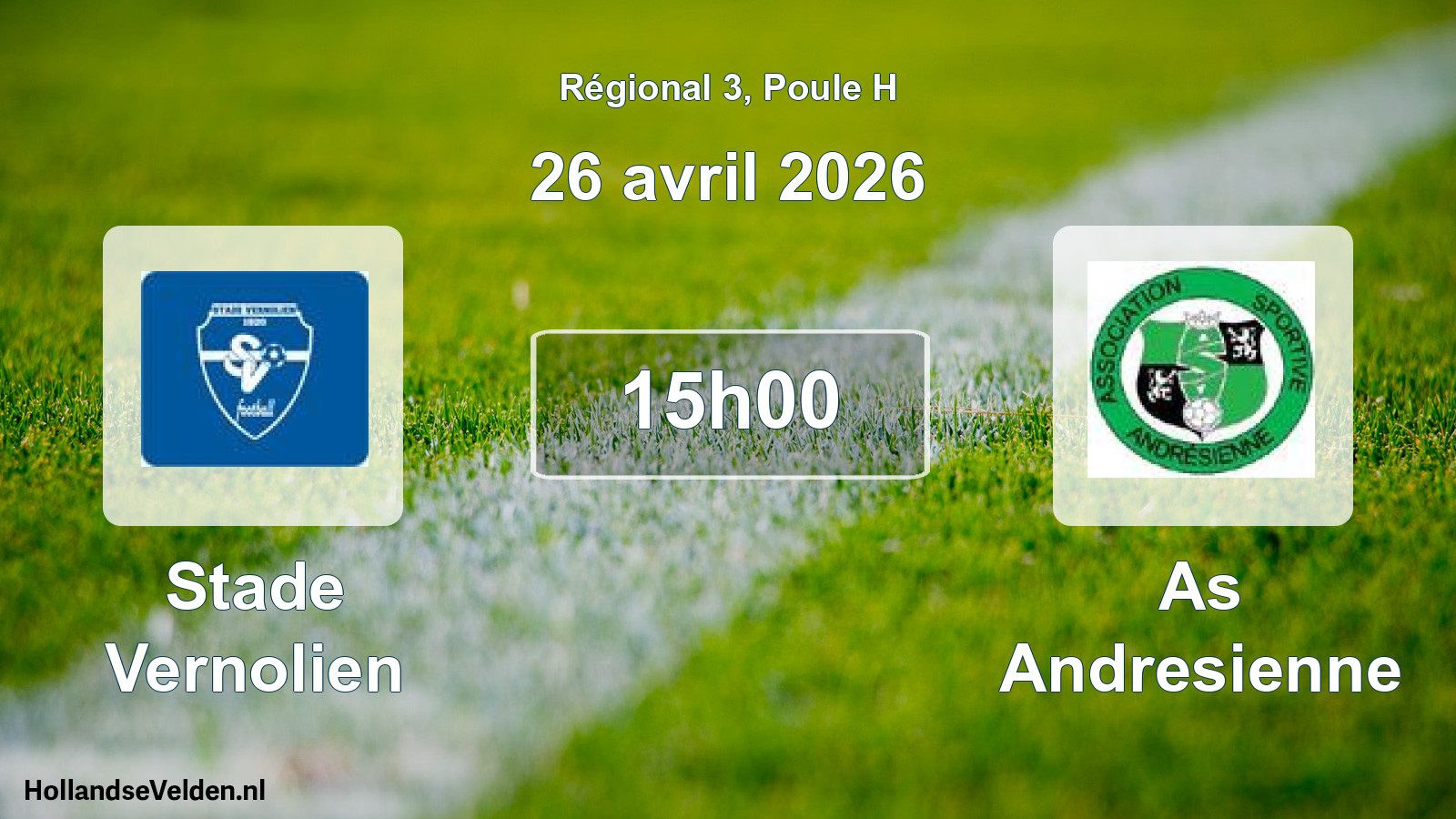 Scheduled Match: Stade Vernolien - As Andresienne (26 April 2026)