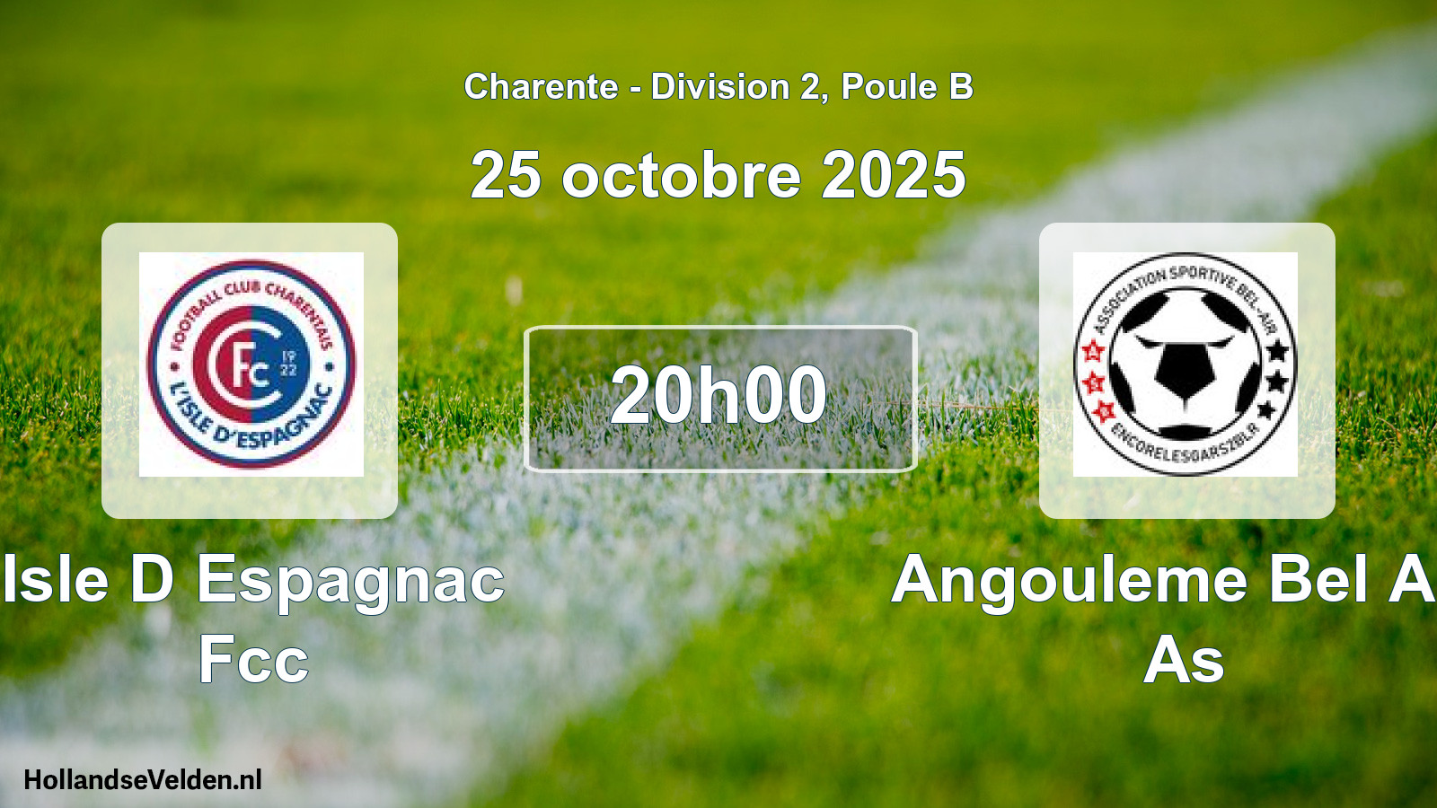 Scheduled Match: Isle D Espagnac Fcc - Angouleme Bel Air As (25 October 2025)