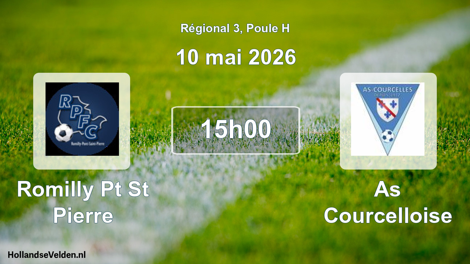 Scheduled Match: Romilly Pt St Pierre - As Courcelloise (10 May 2026)