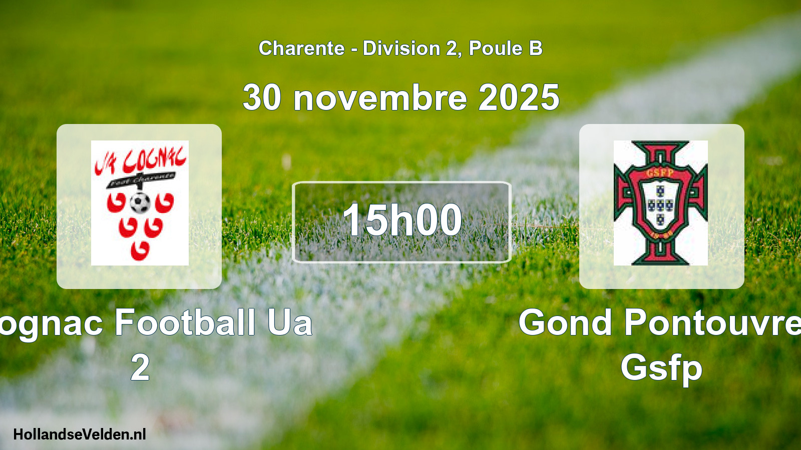Scheduled Match: Cognac Football Ua 2 - Gond Pontouvre Gsfp (30 November 2025)