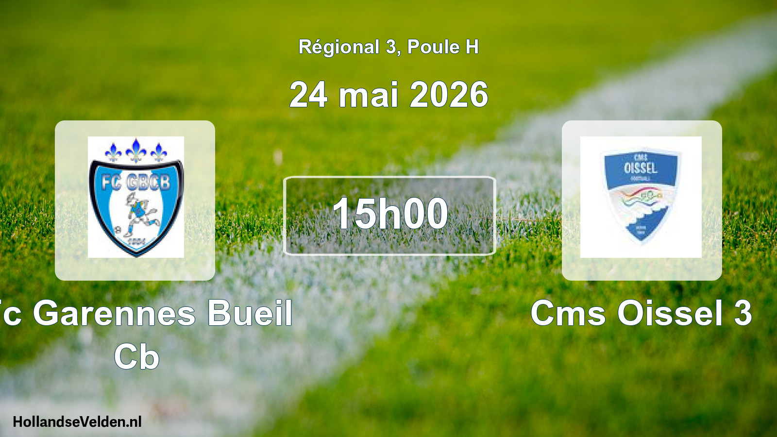 Scheduled Match: Fc Garennes Bueil Cb - Cms Oissel 3 (24 May 2026)