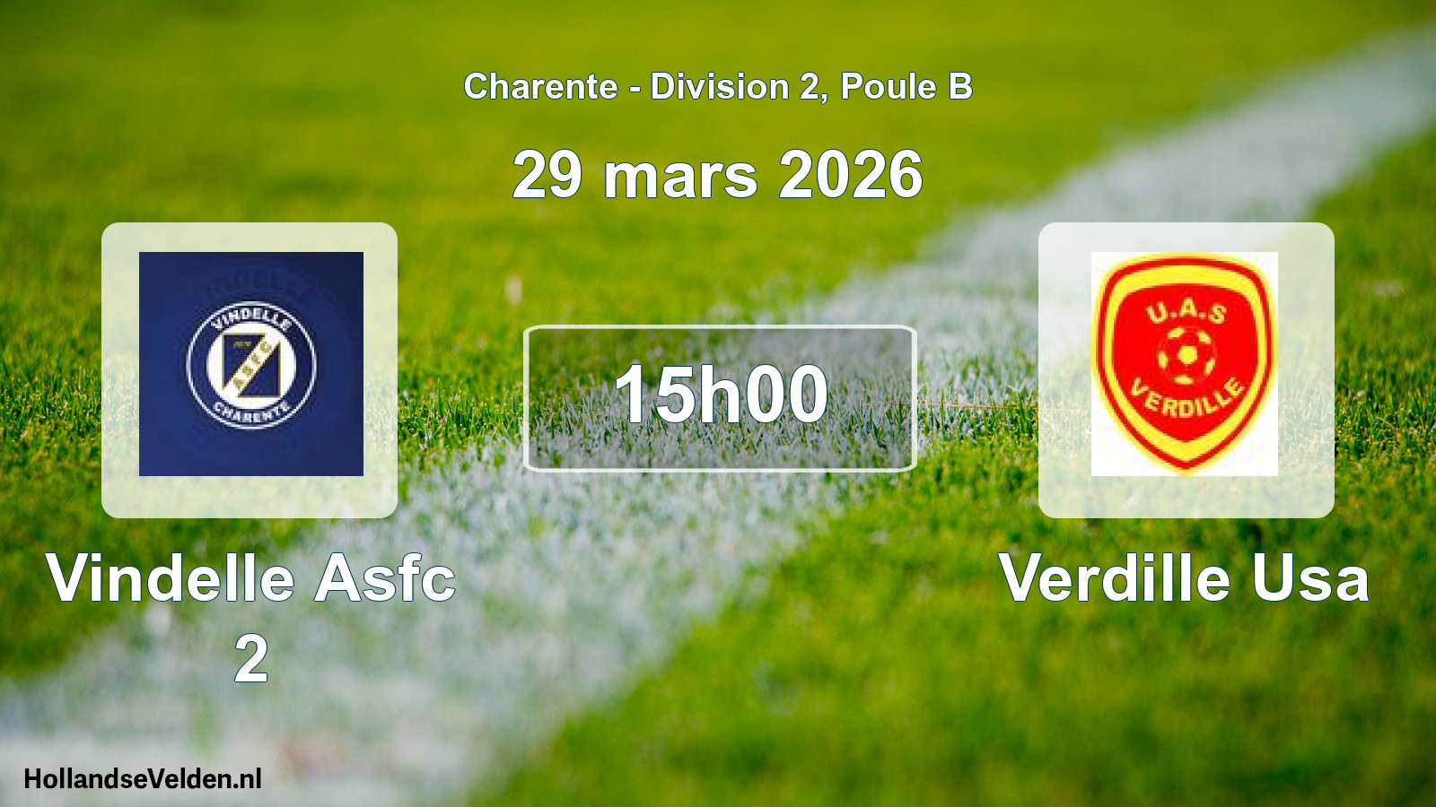 Scheduled Match: Vindelle Asfc 2 - Verdille Usa (29 March 2026)