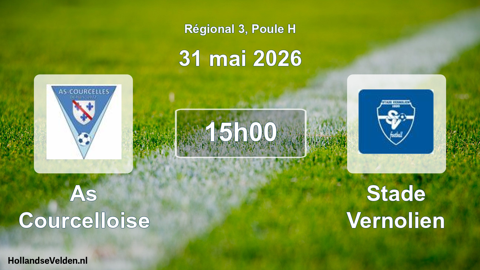 Geplande wedstrijd: As Courcelloise - Stade Vernolien (31 mai 2026)