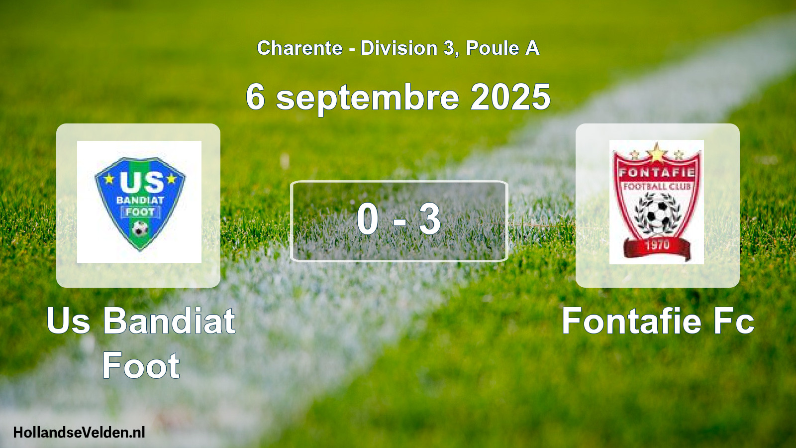Gespeelde wedstrijd: Us Bandiat Foot - Fontafie Fc 0 - 3 (6 septembre 2025)