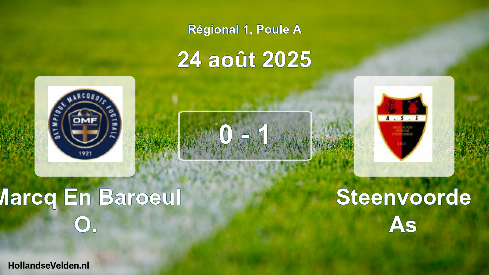 Gespeelde wedstrijd: Marcq En Baroeul O. - Steenvoorde As 0 - 1 (24 augustus 2025)