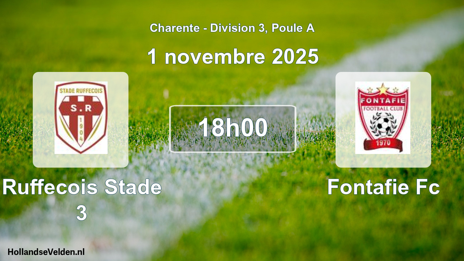 Geplande wedstrijd: Ruffecois Stade 3 - Fontafie Fc (1 november 2025)