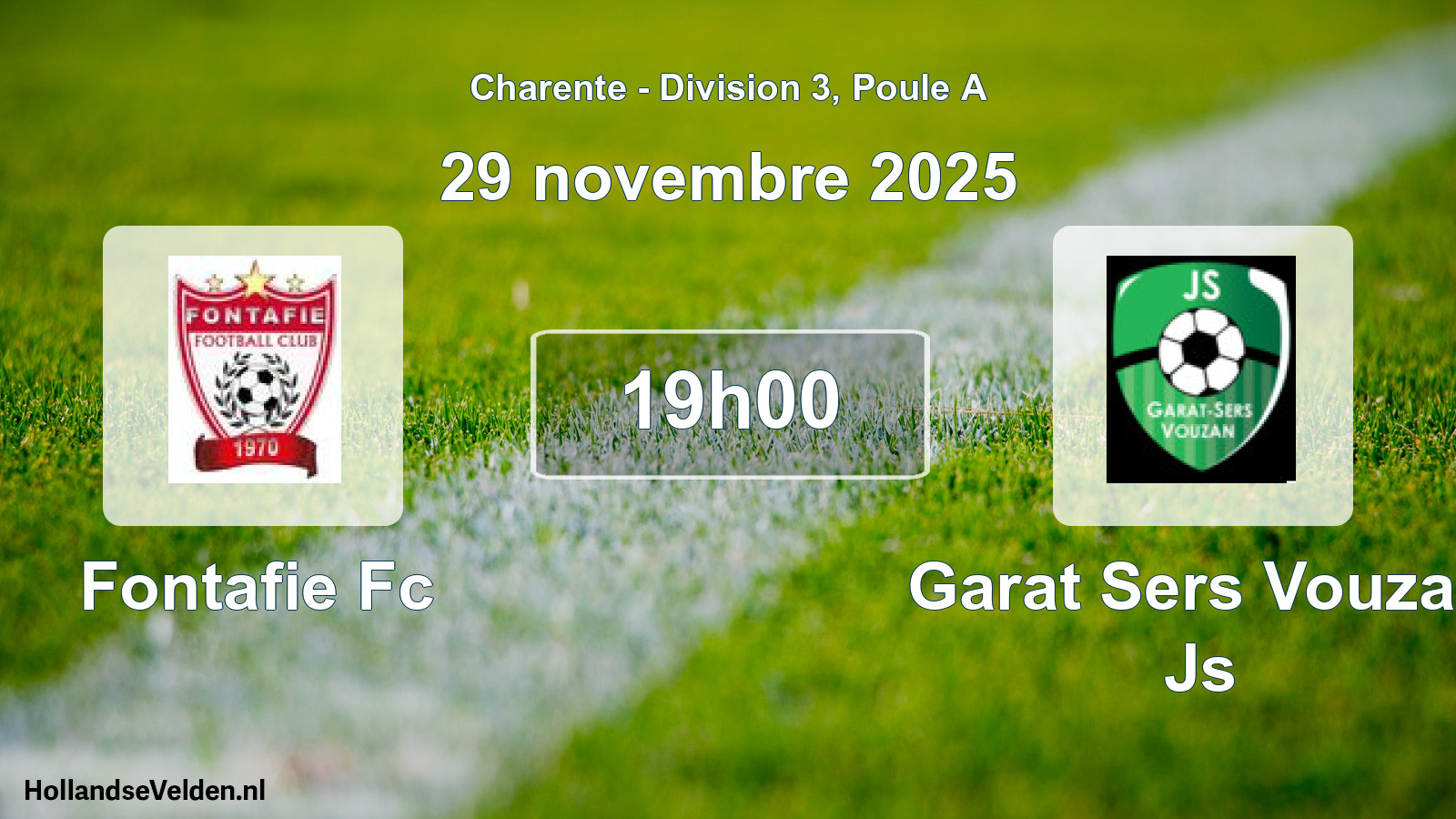 Geplande wedstrijd: Fontafie Fc - Garat Sers Vouzan Js (29 novembre 2025)