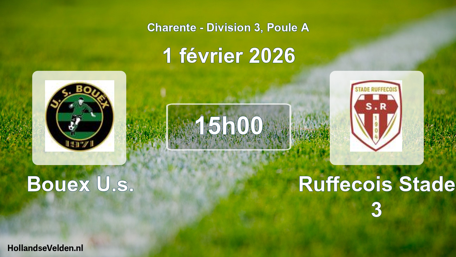 Geplande wedstrijd: Bouex U.s. - Ruffecois Stade 3 (1 février 2026)