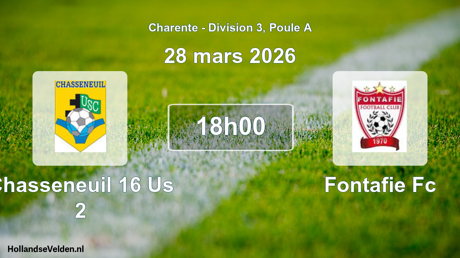 Geplande wedstrijd: Chasseneuil 16 Us 2 - Fontafie Fc (28 maart 2026)