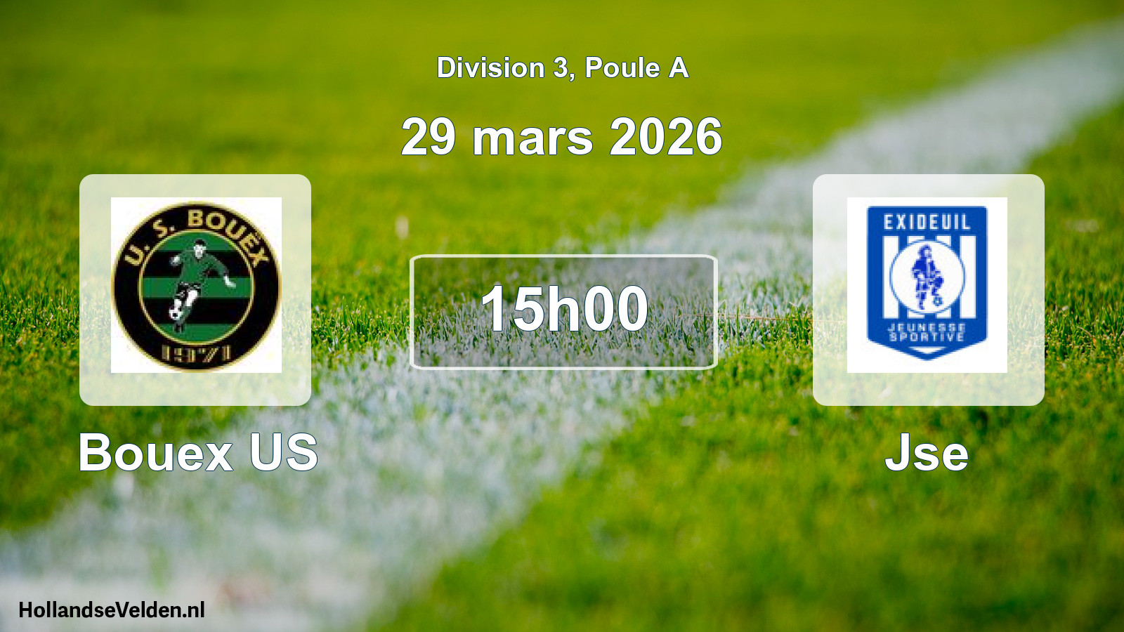 Match programmé: Bouex US - Jse (29 mars 2026)