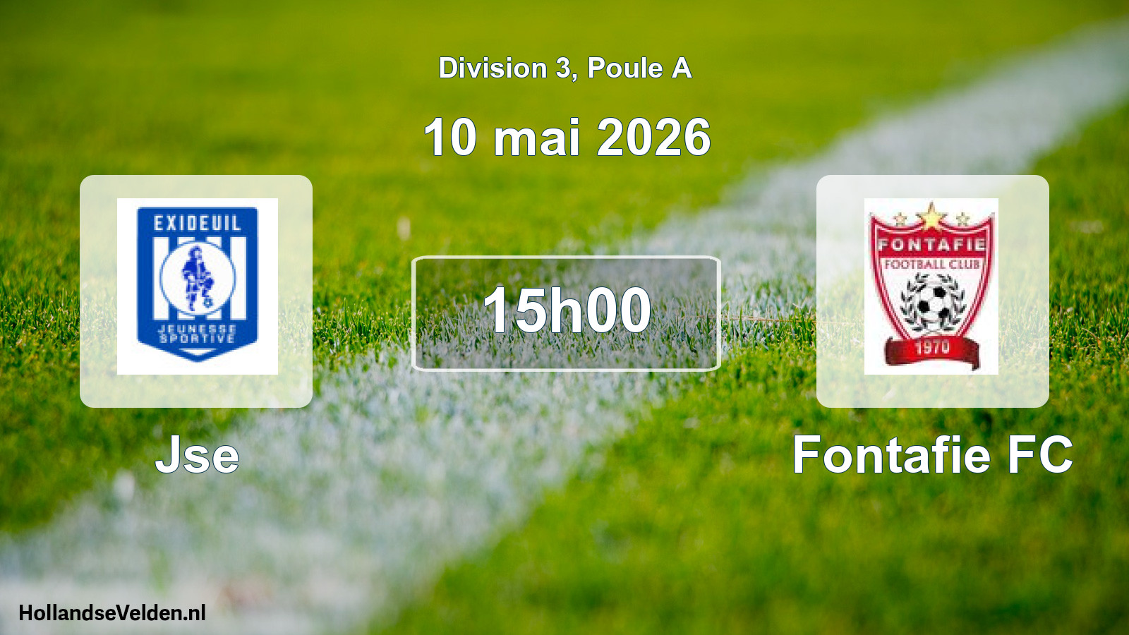 Match programmé: Jse - Fontafie FC (10 mai 2026)
