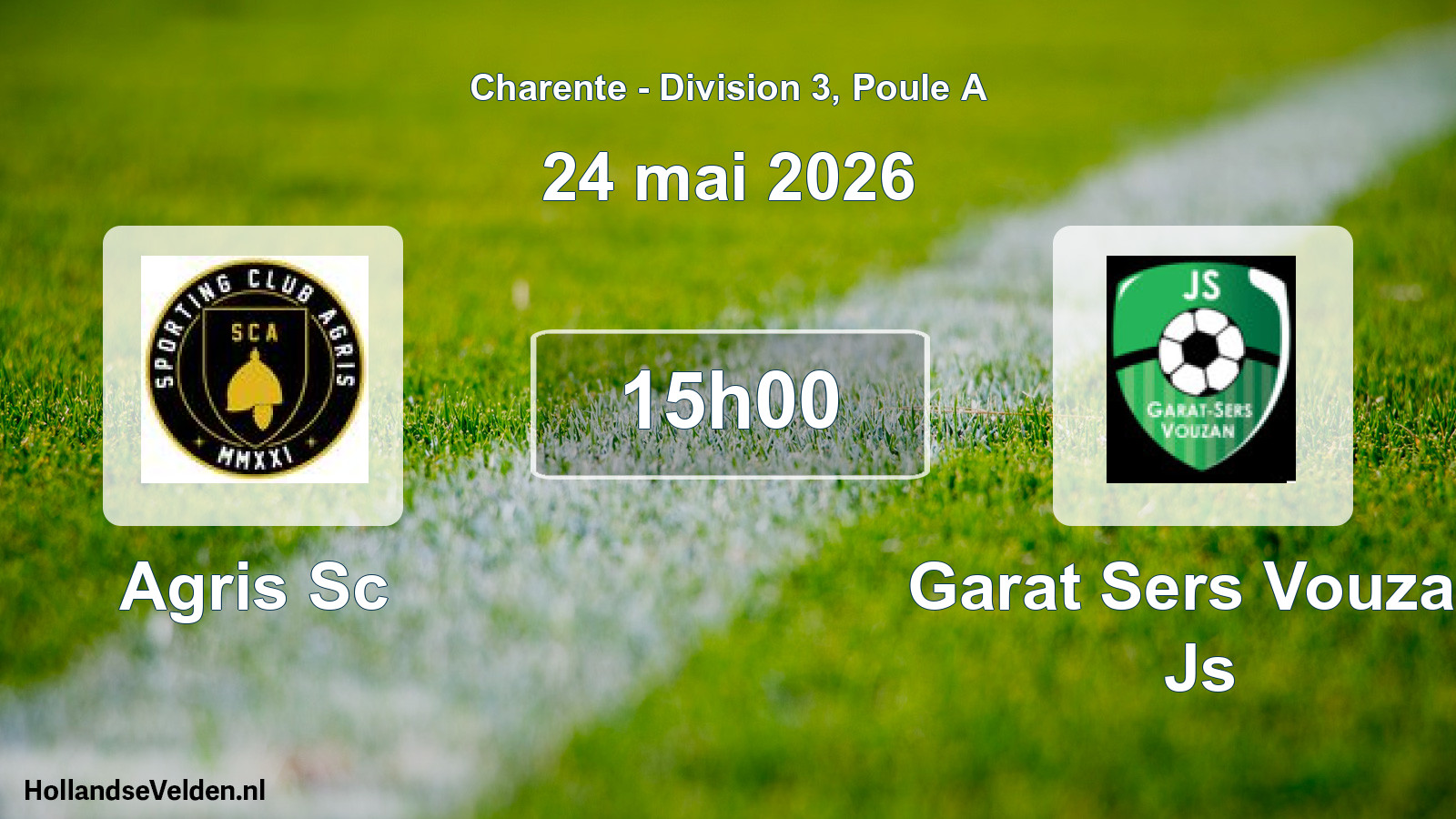 Scheduled Match: Agris Sc - Garat Sers Vouzan Js (24 May 2026)