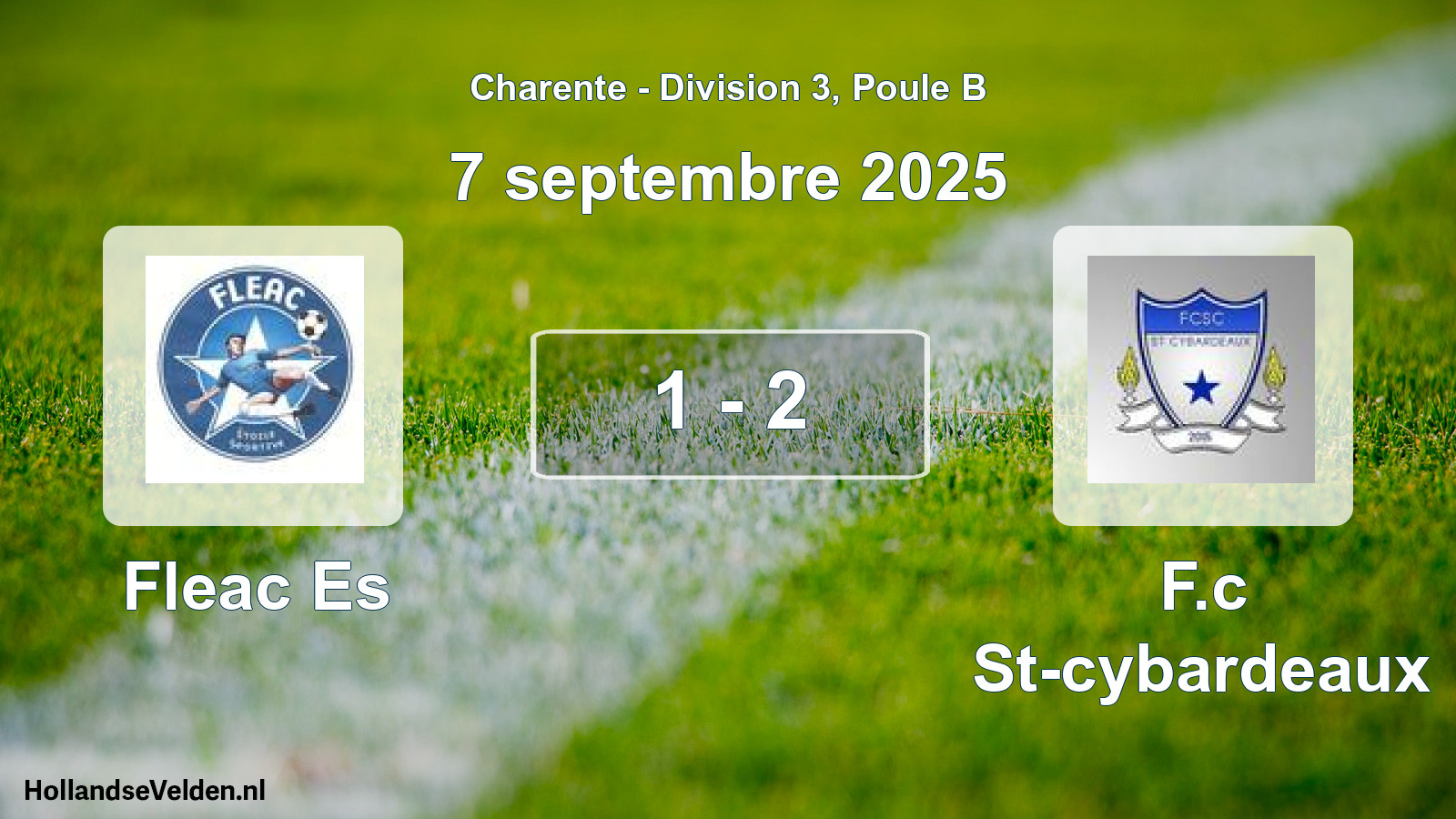 Gespeelde wedstrijd: Fleac Es - F.c St-cybardeaux 1 - 2 (7 september 2025)