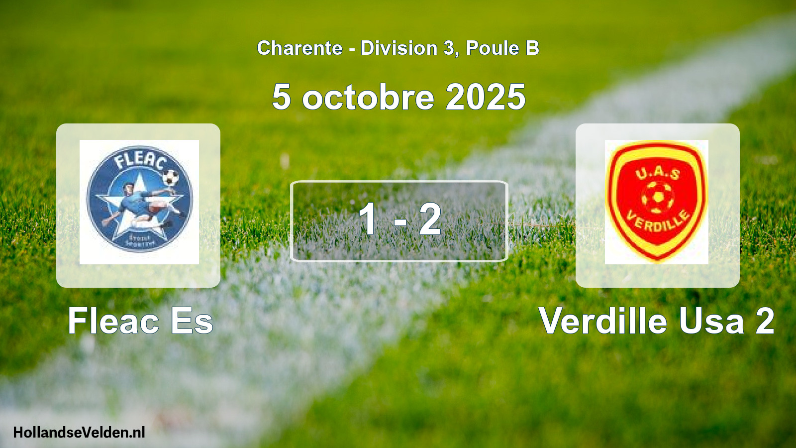 Gespeelde wedstrijd: Fleac Es - Verdille Usa 2 1 - 2 (5 octobre 2025)