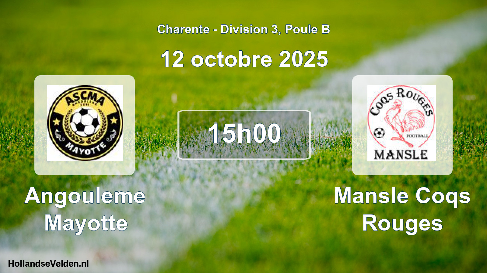 Geplande wedstrijd: Angouleme Mayotte - Mansle Coqs Rouges (12 octobre 2025)