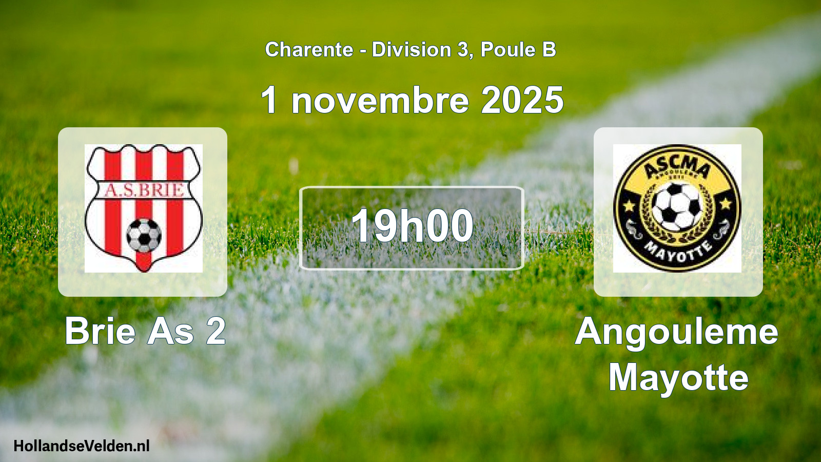 Geplande wedstrijd: Brie As 2 - Angouleme Mayotte (1 november 2025)