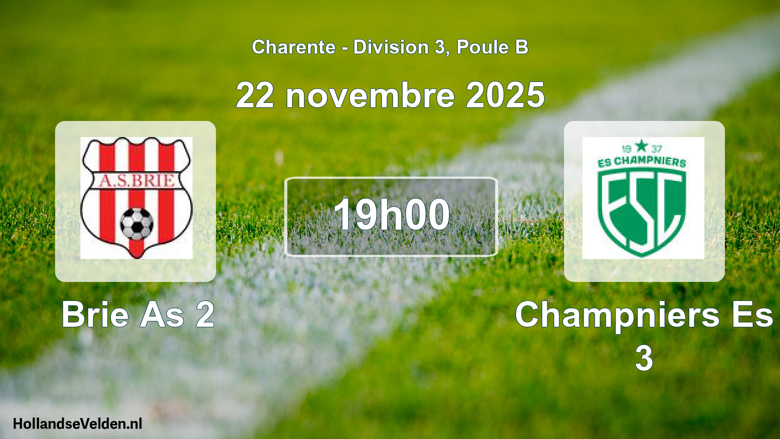 Scheduled Match: Brie As 2 - Champniers Es 3 (22 November 2025)