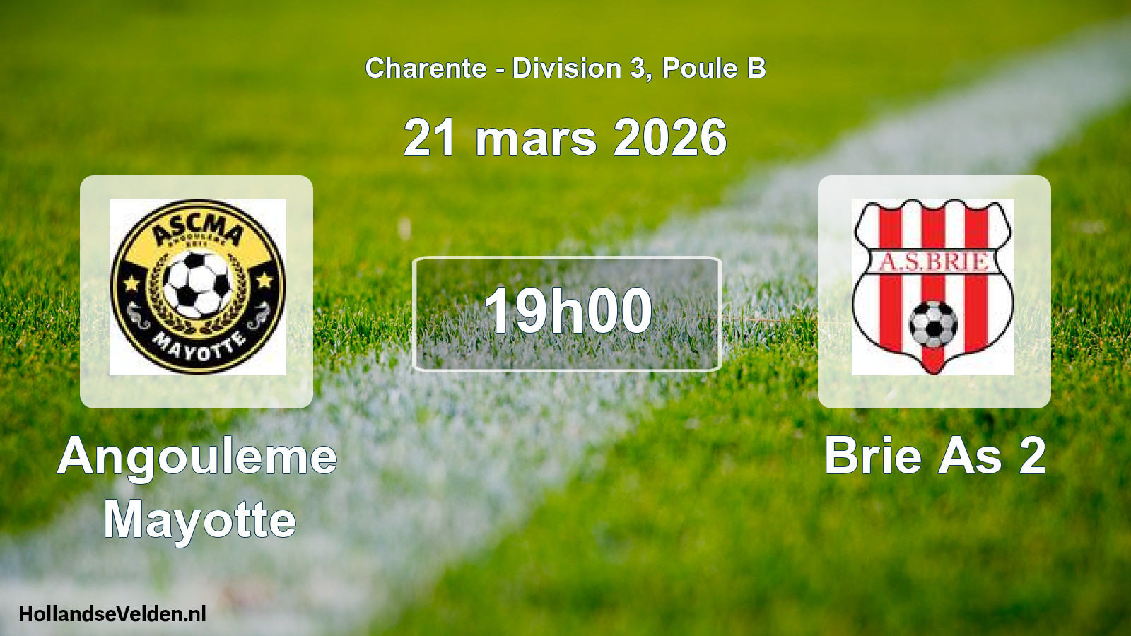 Geplande wedstrijd: Angouleme Mayotte - Brie As 2 (21 mars 2026)