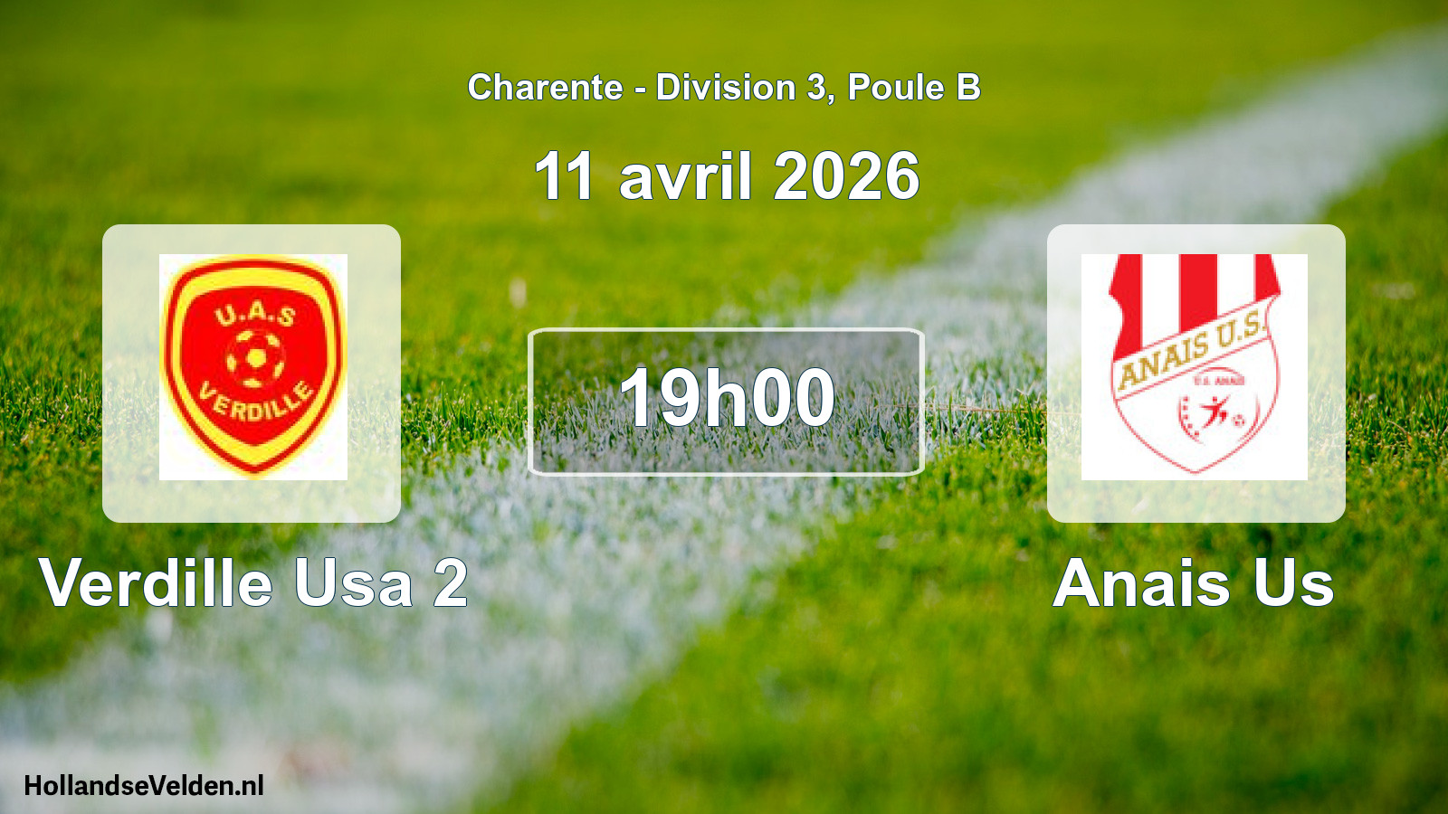 Scheduled Match: Verdille Usa 2 - Anais Us (11 April 2026)