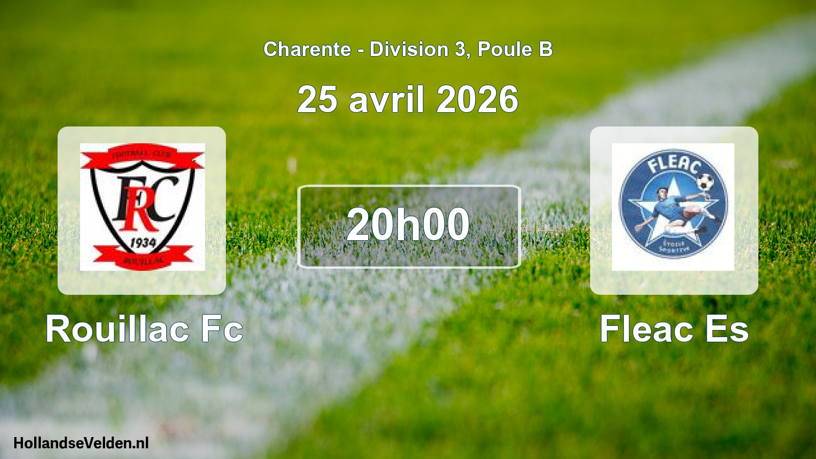 Scheduled Match: Rouillac Fc - Fleac Es (25 April 2026)