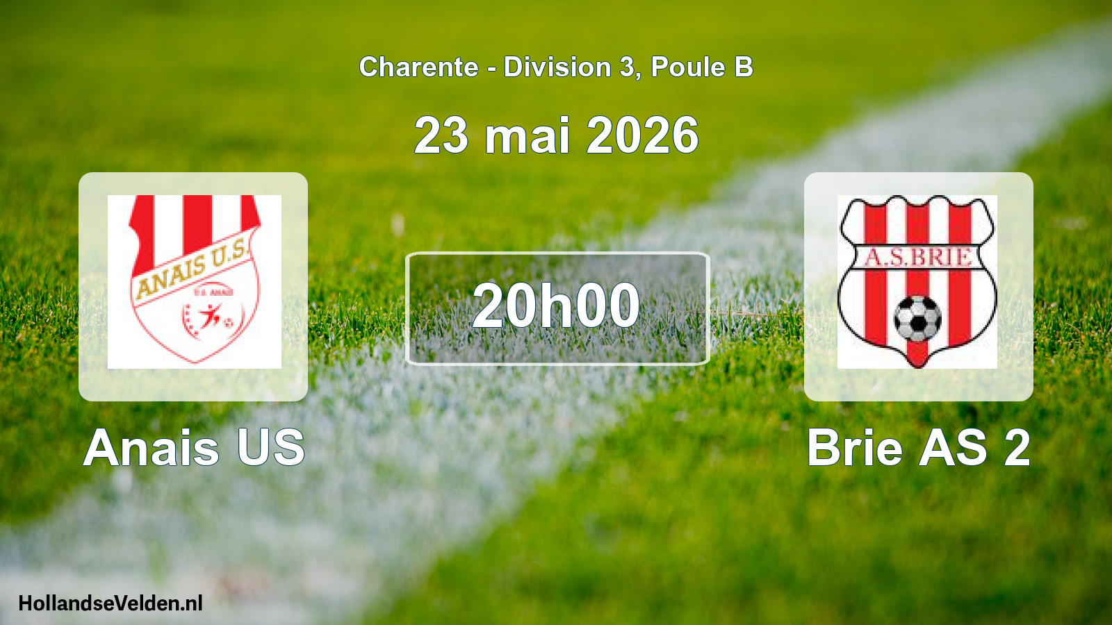 Geplande wedstrijd: Anais US - Brie AS 2 (23 mei 2026)
