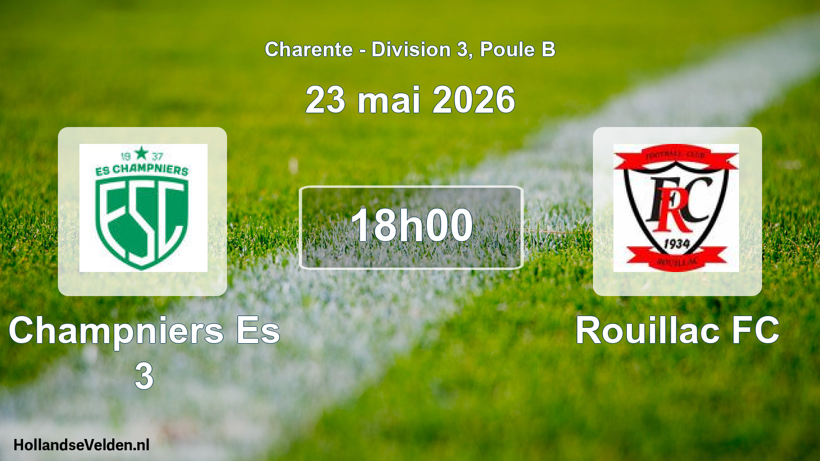 Geplande wedstrijd: Champniers Es 3 - Rouillac FC (23 mei 2026)