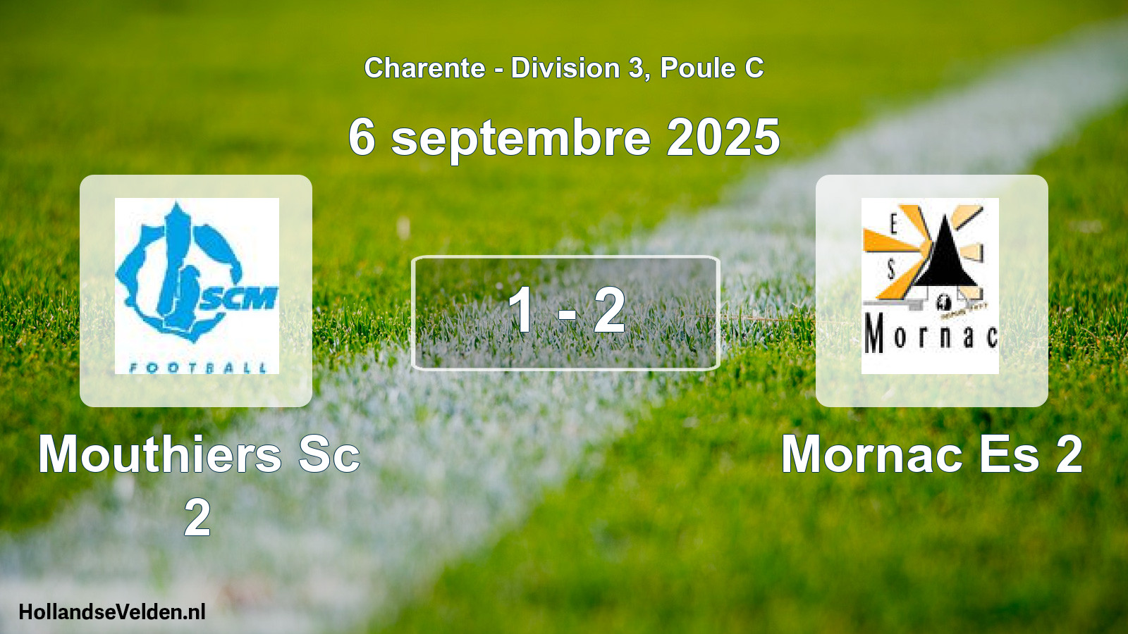 Gespeelde wedstrijd: Mouthiers Sc 2 - Mornac Es 2 1 - 2 (6 septembre 2025)