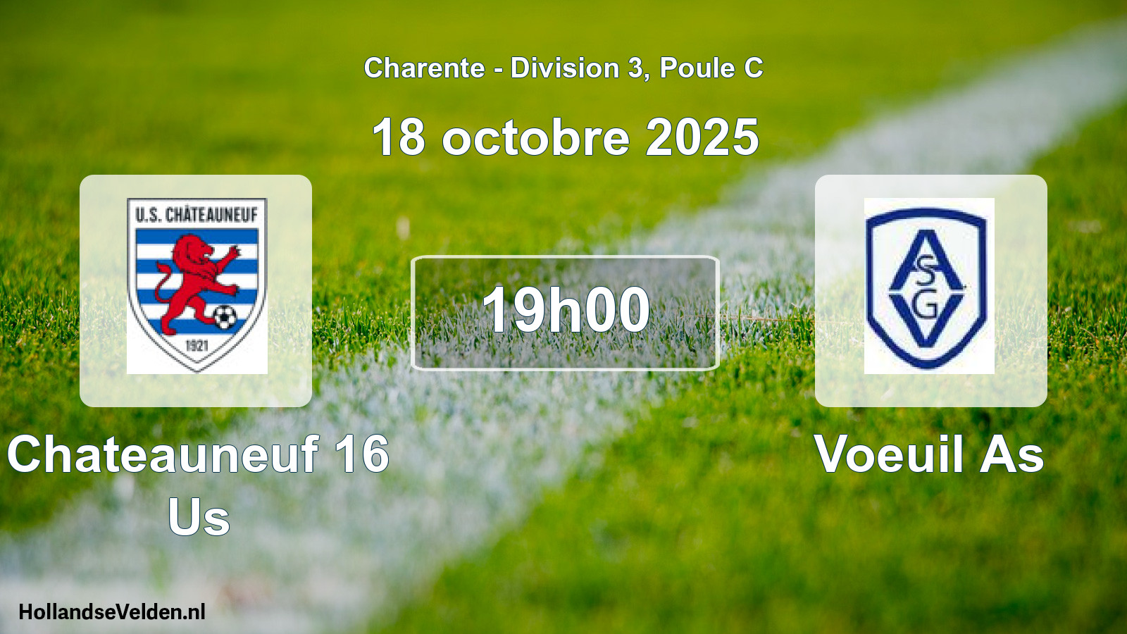 Geplande wedstrijd: Chateauneuf 16 Us - Voeuil As (18 octobre 2025)