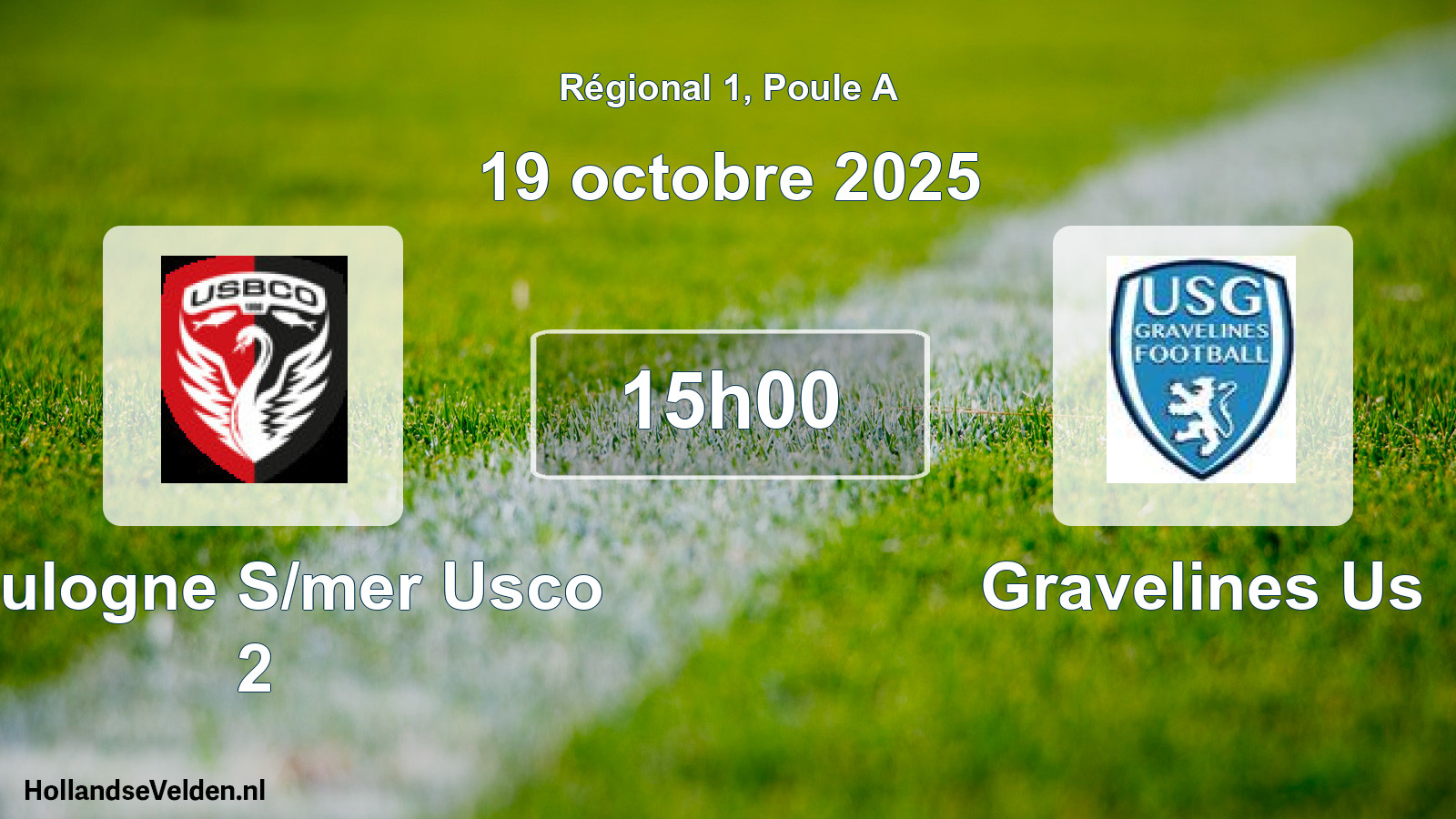 Geplande wedstrijd: Boulogne S/mer Usco 2 - Gravelines Us (19 octobre 2025)