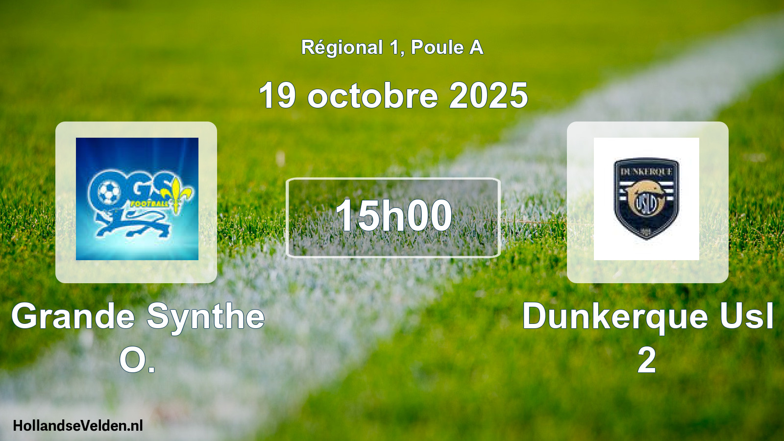 Geplande wedstrijd: Grande Synthe O. - Dunkerque Usl 2 (19 octobre 2025)