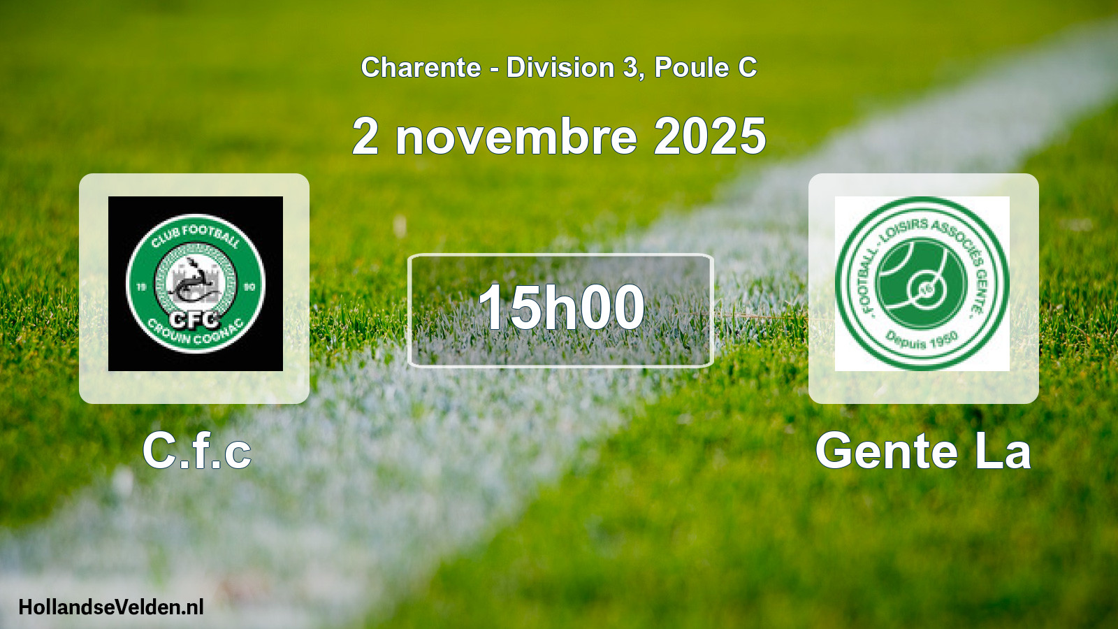 Geplande wedstrijd: C.f.c - Gente La (2 novembre 2025)