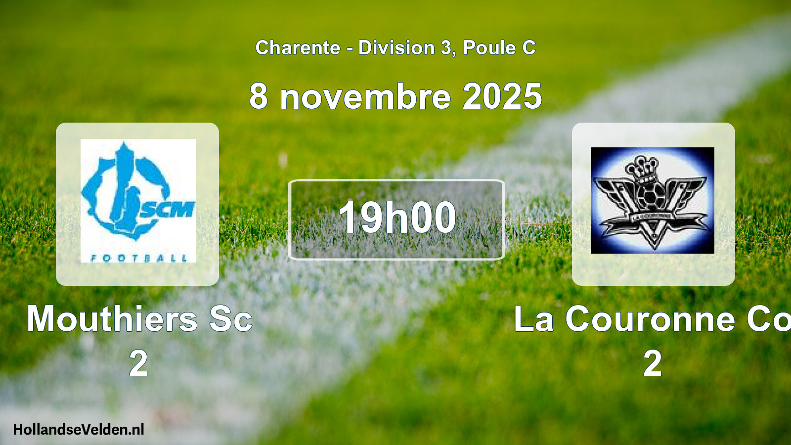 Geplande wedstrijd: Mouthiers Sc 2 - La Couronne Co 2 (8 november 2025)