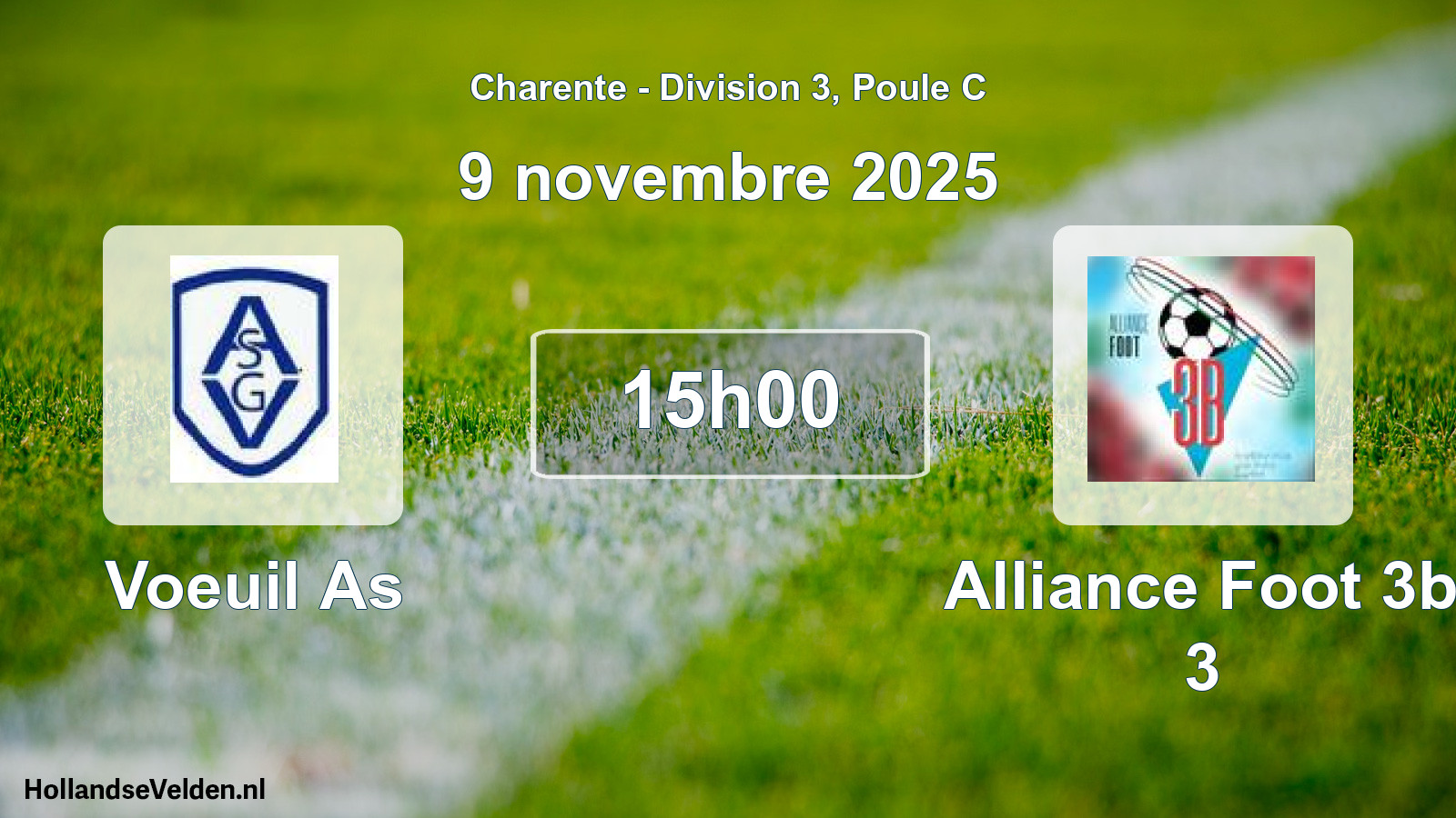 Geplande wedstrijd: Voeuil As - Alliance Foot 3b 3 (9 novembre 2025)