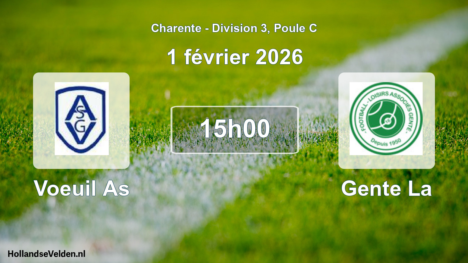 Geplande wedstrijd: Voeuil As - Gente La (1 février 2026)