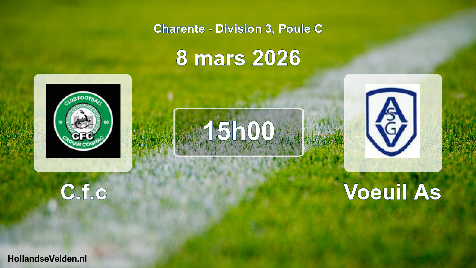 Geplande wedstrijd: C.f.c - Voeuil As (8 mars 2026)