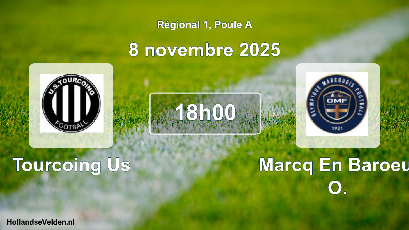 Geplande wedstrijd: Tourcoing Us - Marcq En Baroeul O. (8 november 2025)