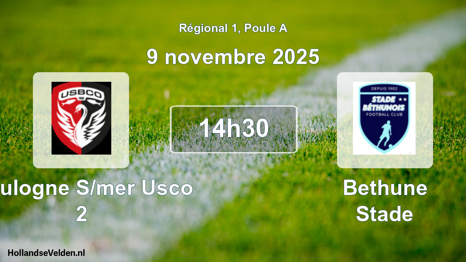 Geplande wedstrijd: Boulogne S/mer Usco 2 - Bethune Stade (9 november 2025)