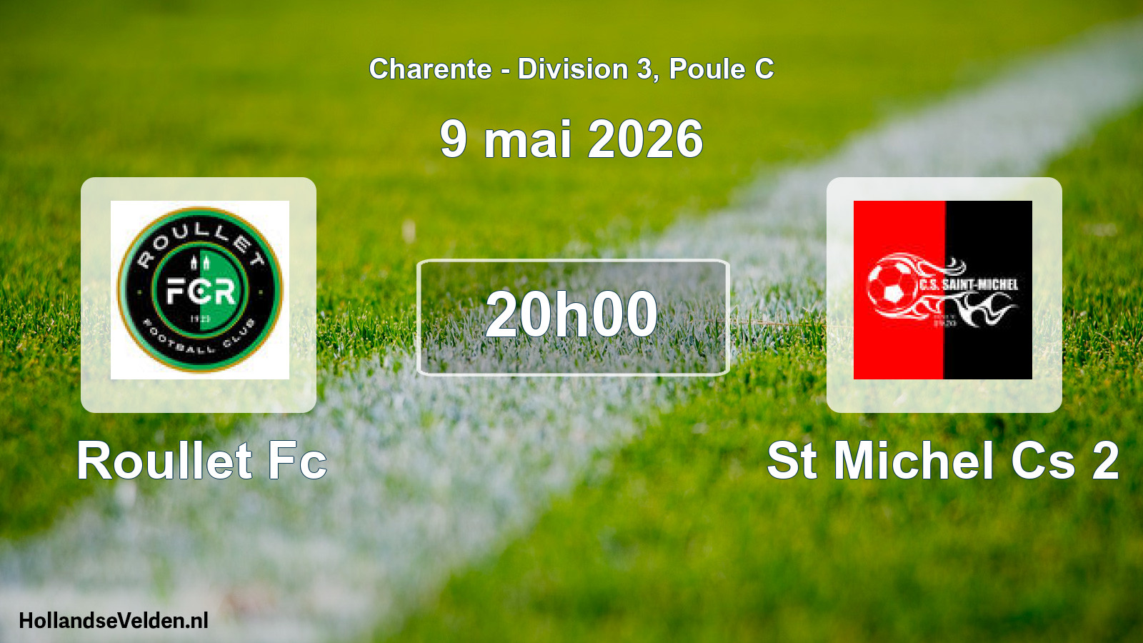 Geplande wedstrijd: Roullet Fc - St Michel Cs 2 (9 mai 2026)