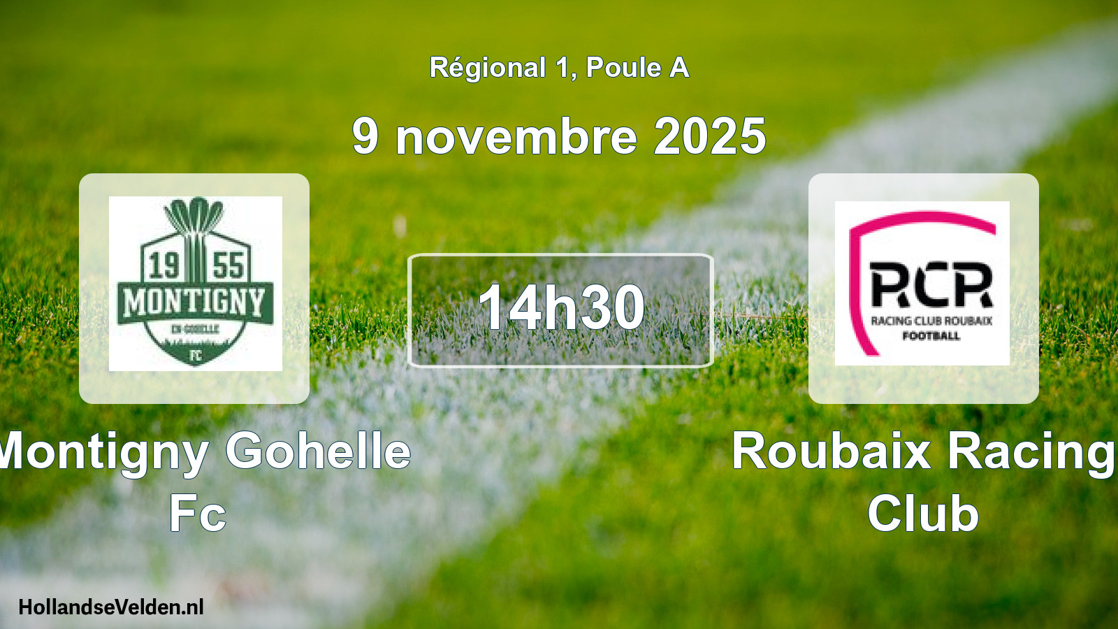 Scheduled Match: Montigny Gohelle Fc - Roubaix Racing Club (9 November 2025)